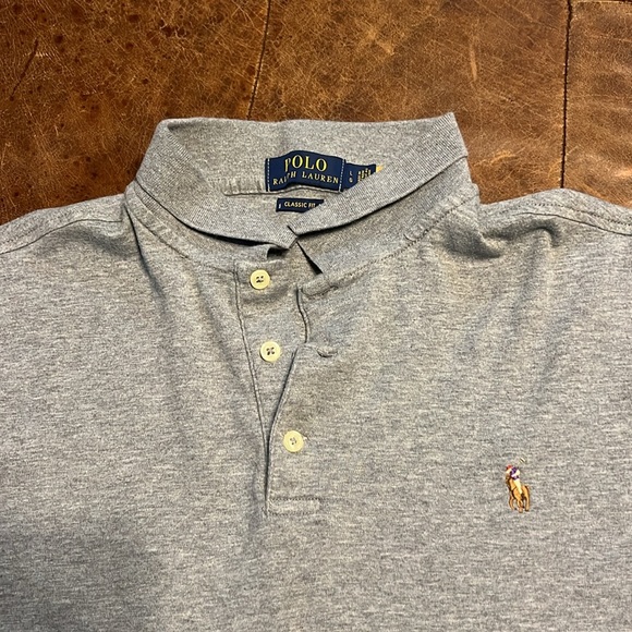 Polo Ralph Lauren men’s gray polo large classic fit - Picture 2 of 4
